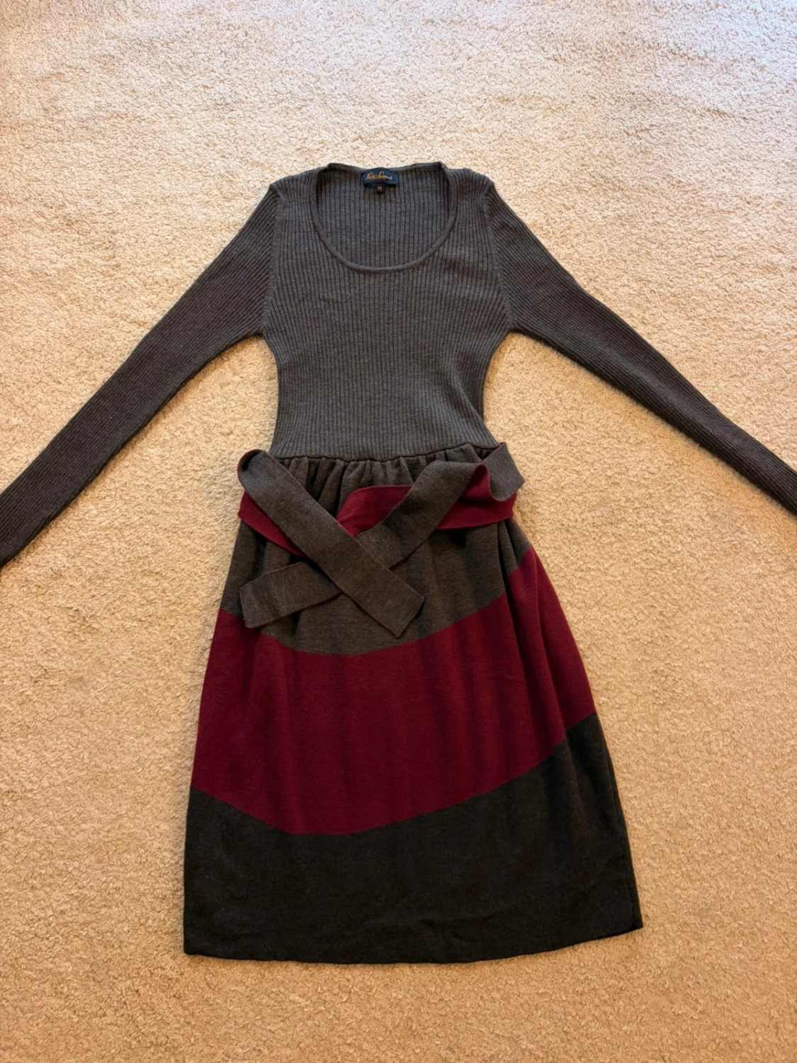 Robe Luisa Spagnoli à Rayures Laine Vierge - Taille M