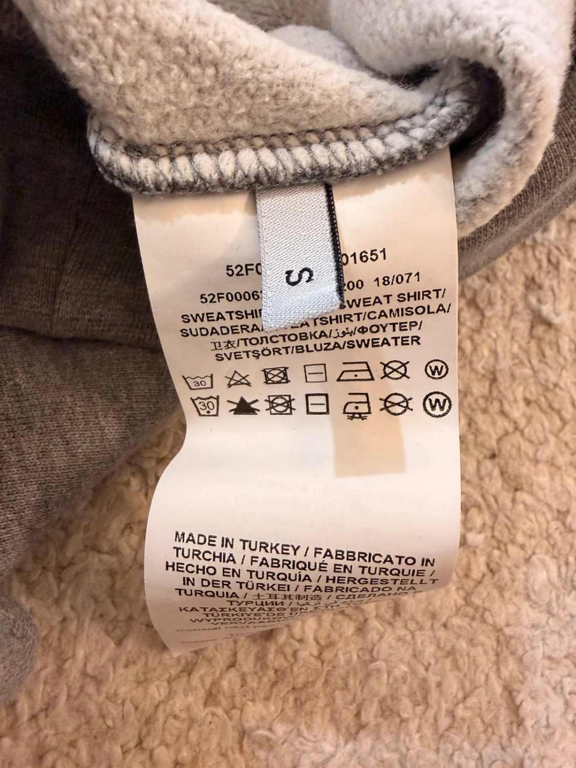 Pull Trussardi Jeans à Capuche Imprimé Gris - Streetwear Luxueux