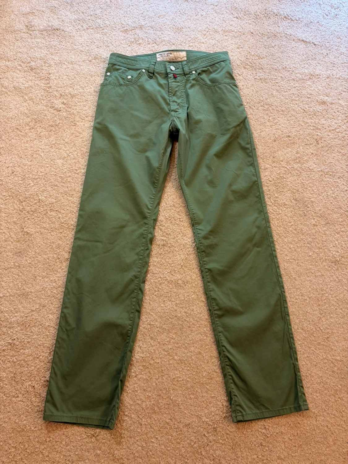 Pantalon Pierre Cardin Tailored Jeans Fit Vert - W28