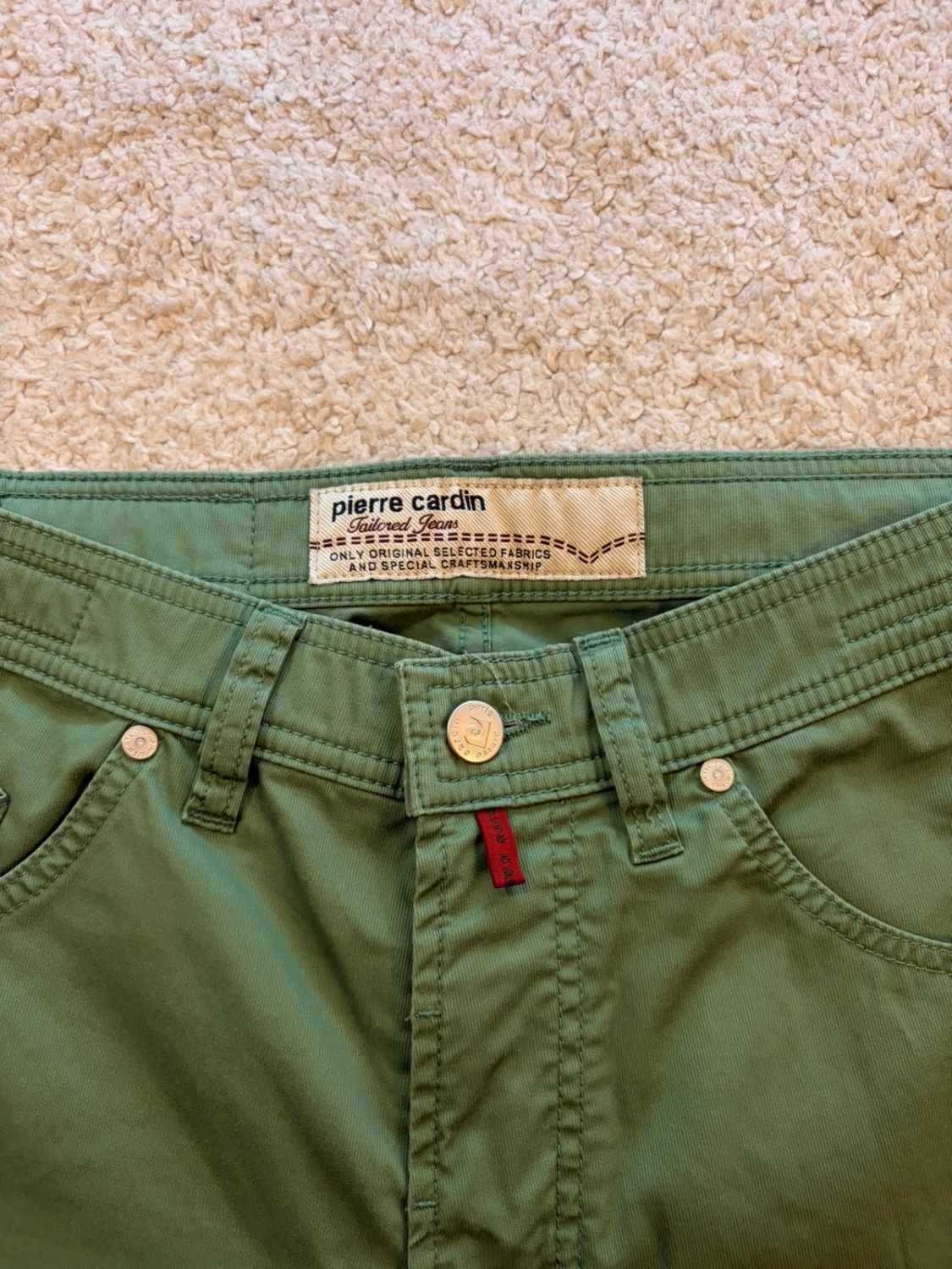 Pantalon Pierre Cardin Tailored Jeans Fit Vert - W28