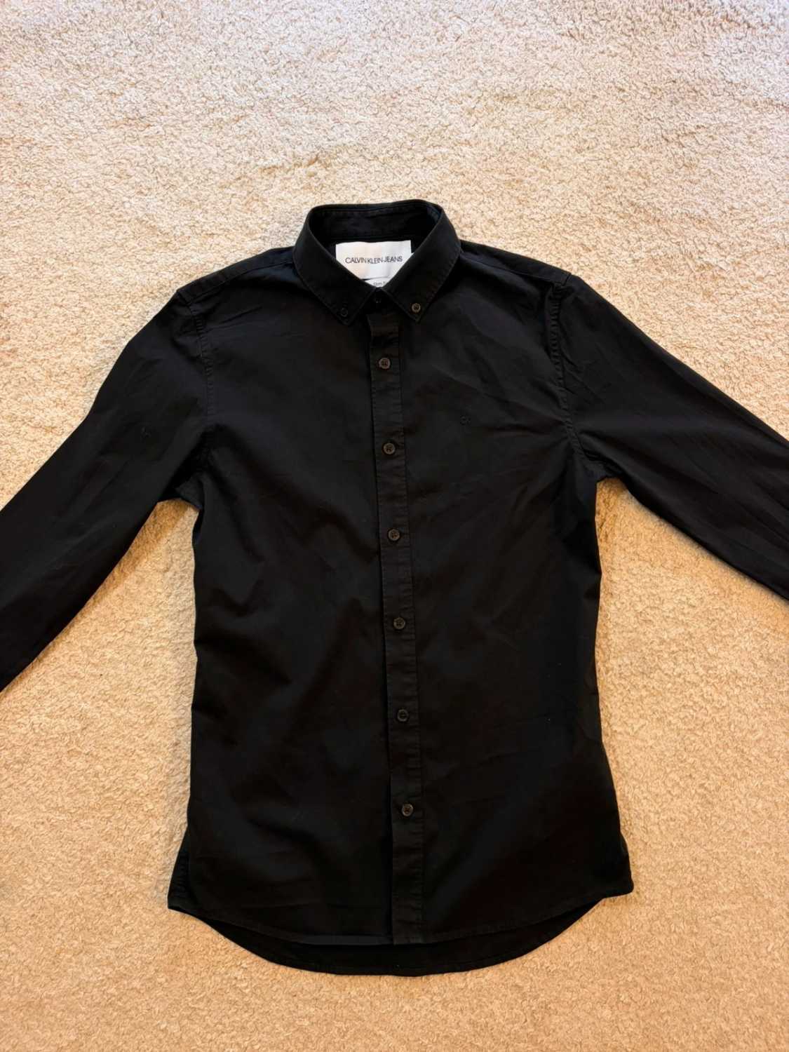 🖤 Chemise Calvin Klein Jeans Extra Slim Fit Noir - Coupe Ultime