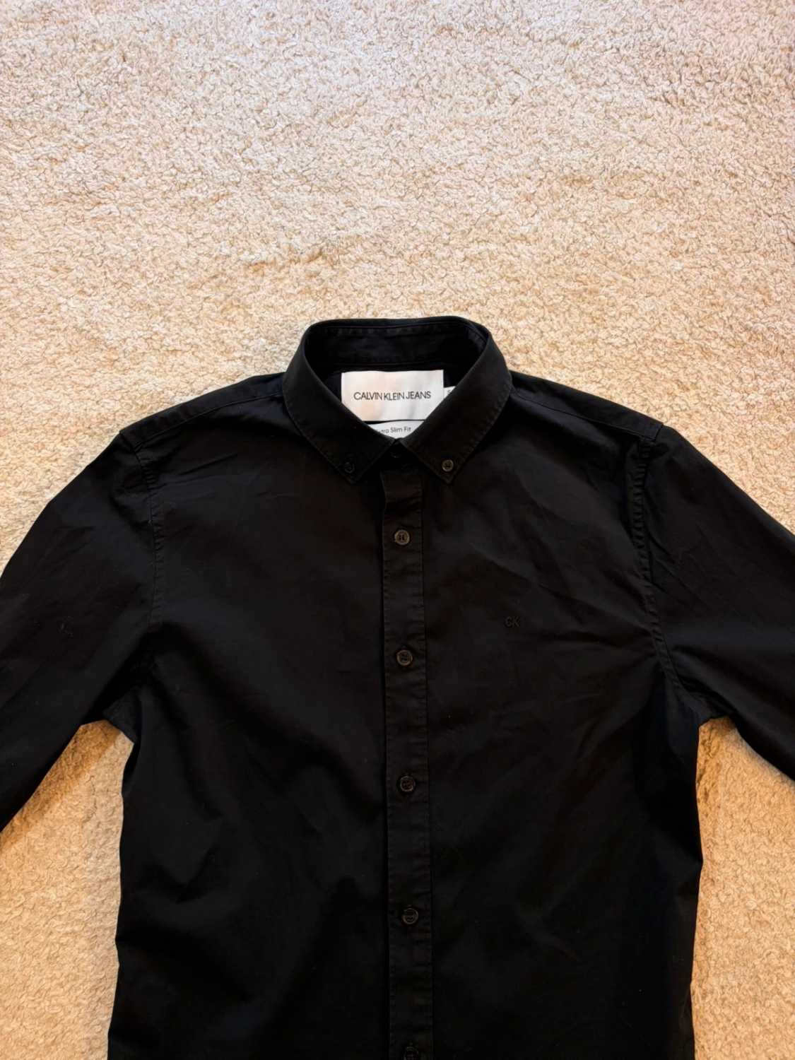 🖤 Chemise Calvin Klein Jeans Extra Slim Fit Noir - Coupe Ultime