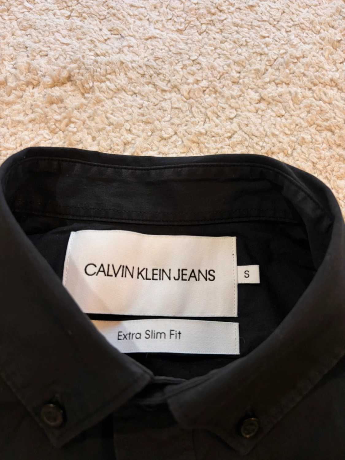 🖤 Chemise Calvin Klein Jeans Extra Slim Fit Noir - Coupe Ultime