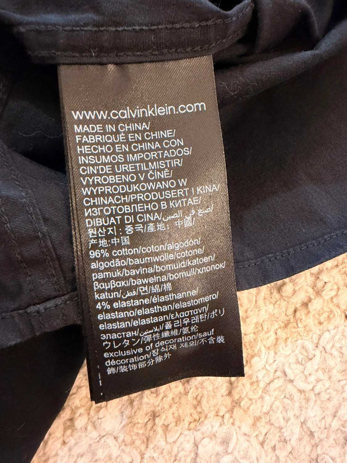 🖤 Chemise Calvin Klein Jeans Extra Slim Fit Noir - Coupe Ultime