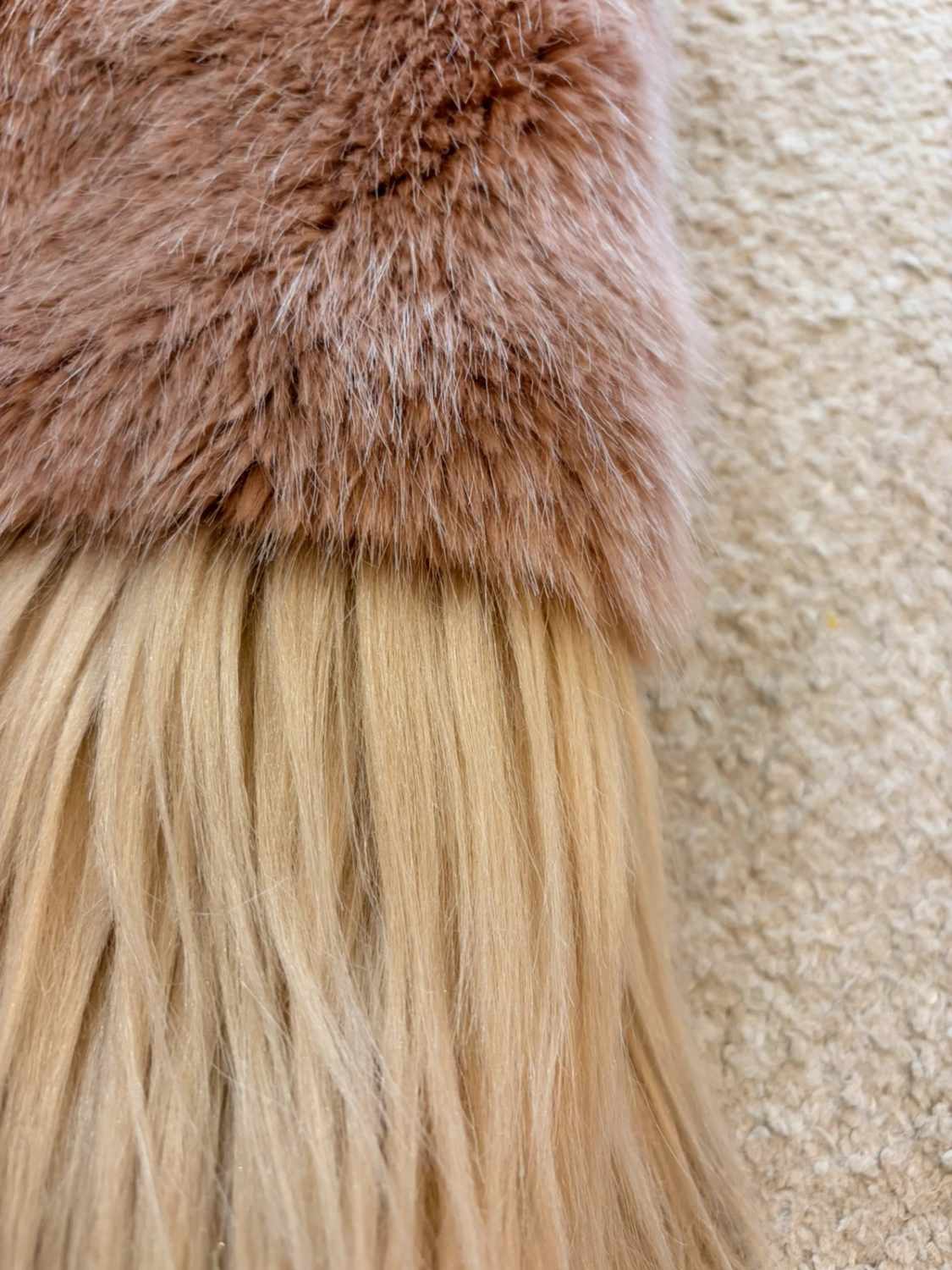 🧥🌸 Manteau Gilet Max&Co Faux Fur Crème/Rose - Douceur & Glamour