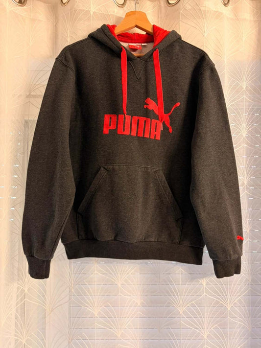 Pull Puma à Capuche Gris Foncé - Streetwear & Confortable
