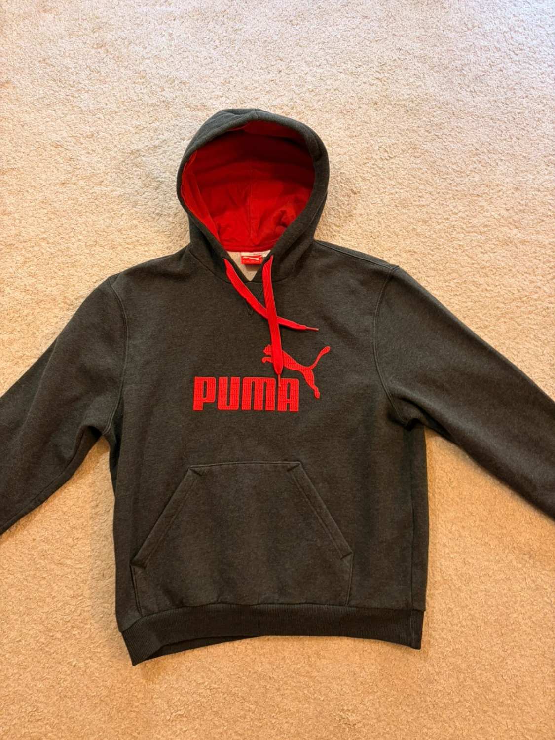 Pull Puma à Capuche Gris Foncé - Streetwear & Confortable