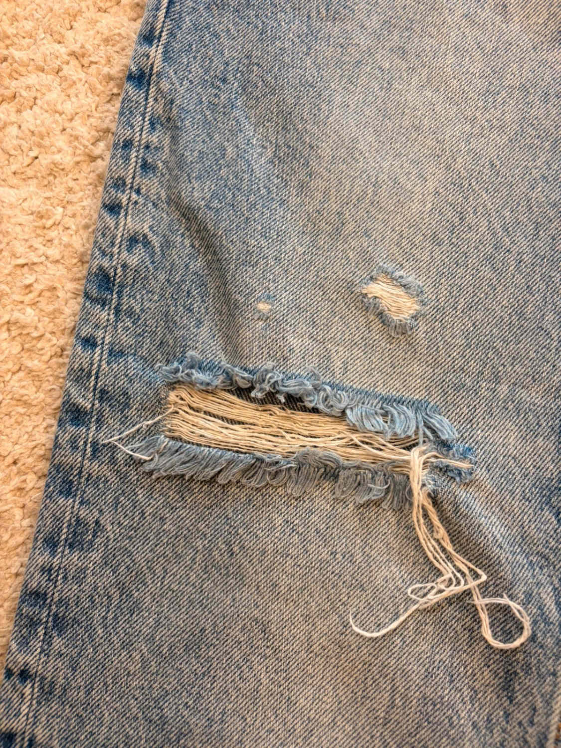 Jeans Liu Jo Troués Bleu Clair - Taille W26