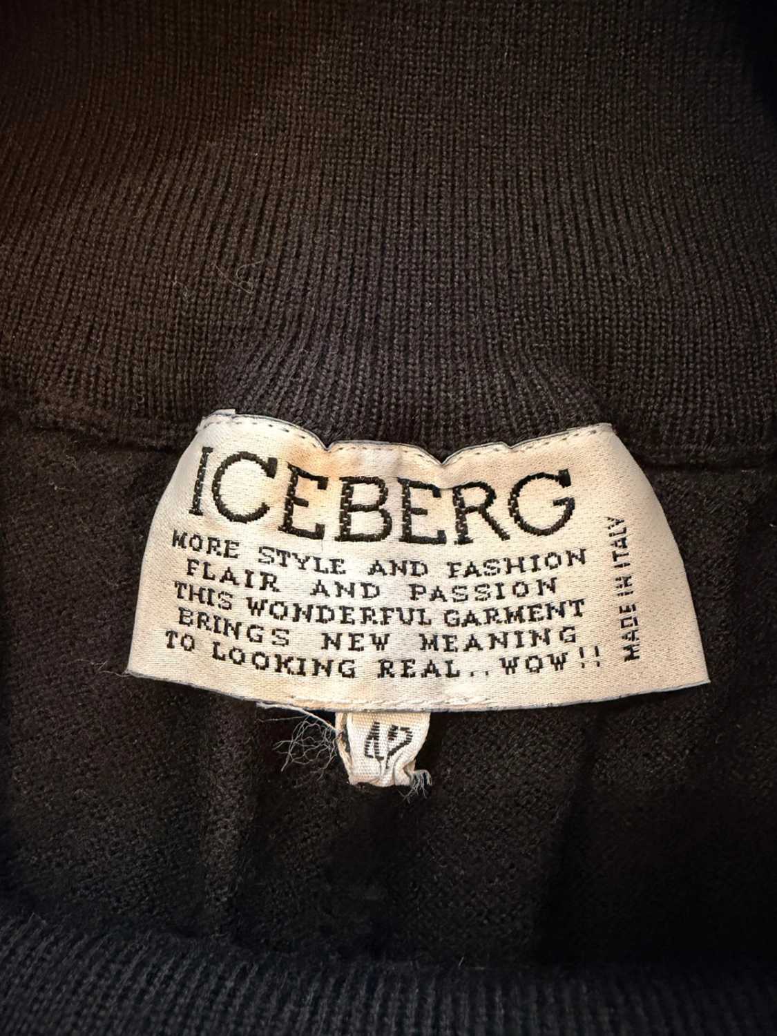Pantalon court Iceberg à Jambe Large Noir Laine - IT42