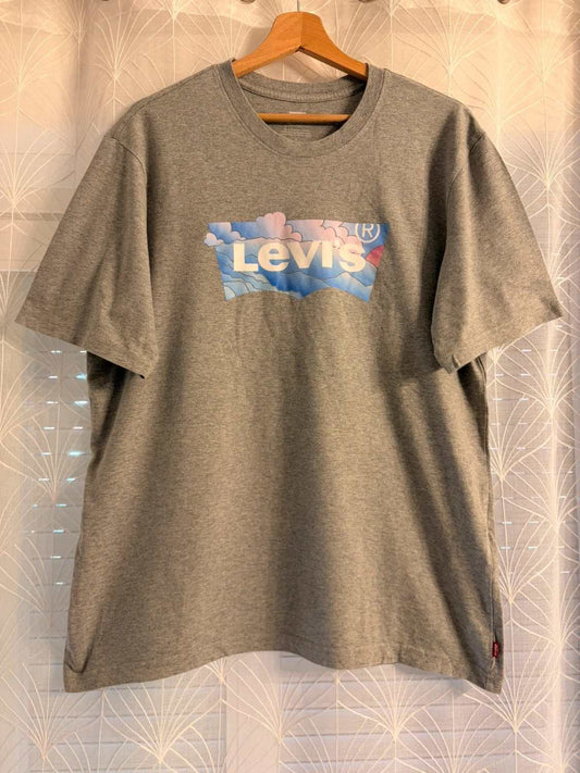 📜 T-shirt Levi’s Relaxed Fit Imprimé Gris - Authentique & Confortable