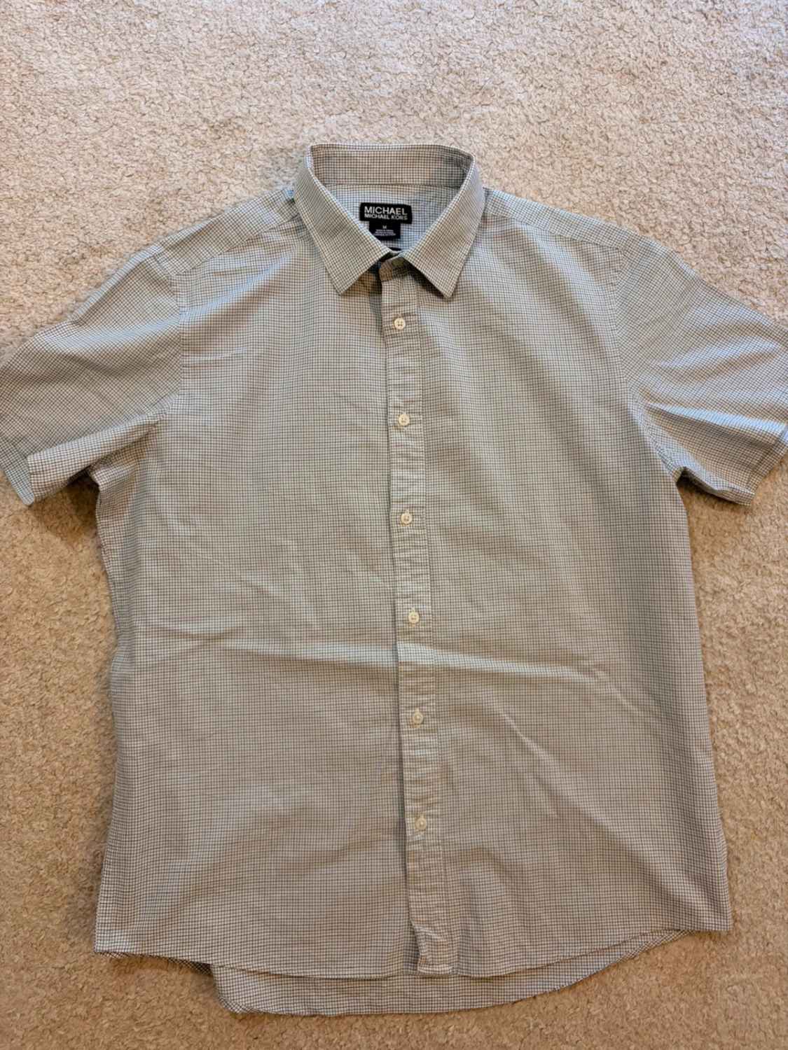 Camicia Michael Kors - A Quadri Bianco/Blu/Nero - Taglia M