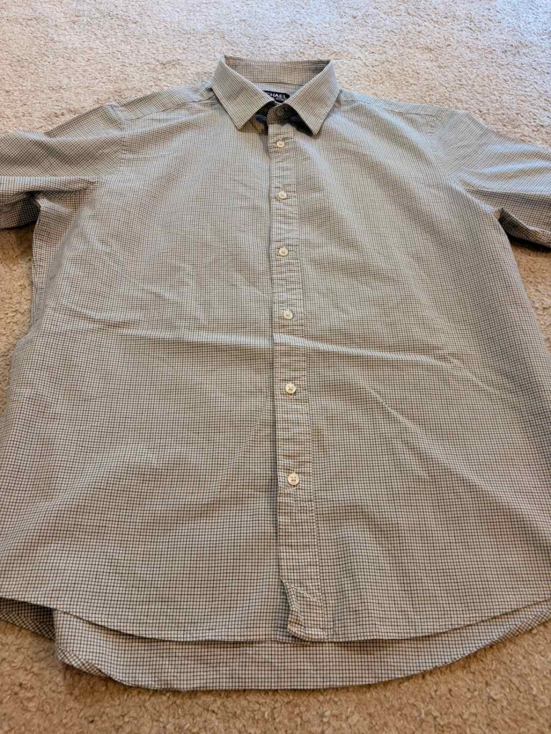 Camicia Michael Kors - A Quadri Bianco/Blu/Nero - Taglia M