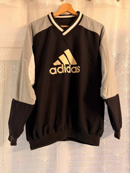 Felpa Adidas Donna Collo a V Nero/Grigio - Sportiva & Alla Moda