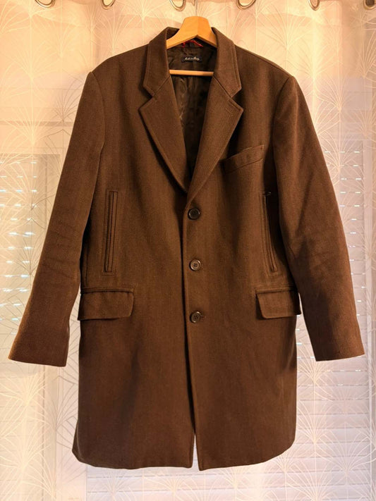 🍂🧥 Manteau Fay Marron Laine - Vintage Chic (Petit défaut)