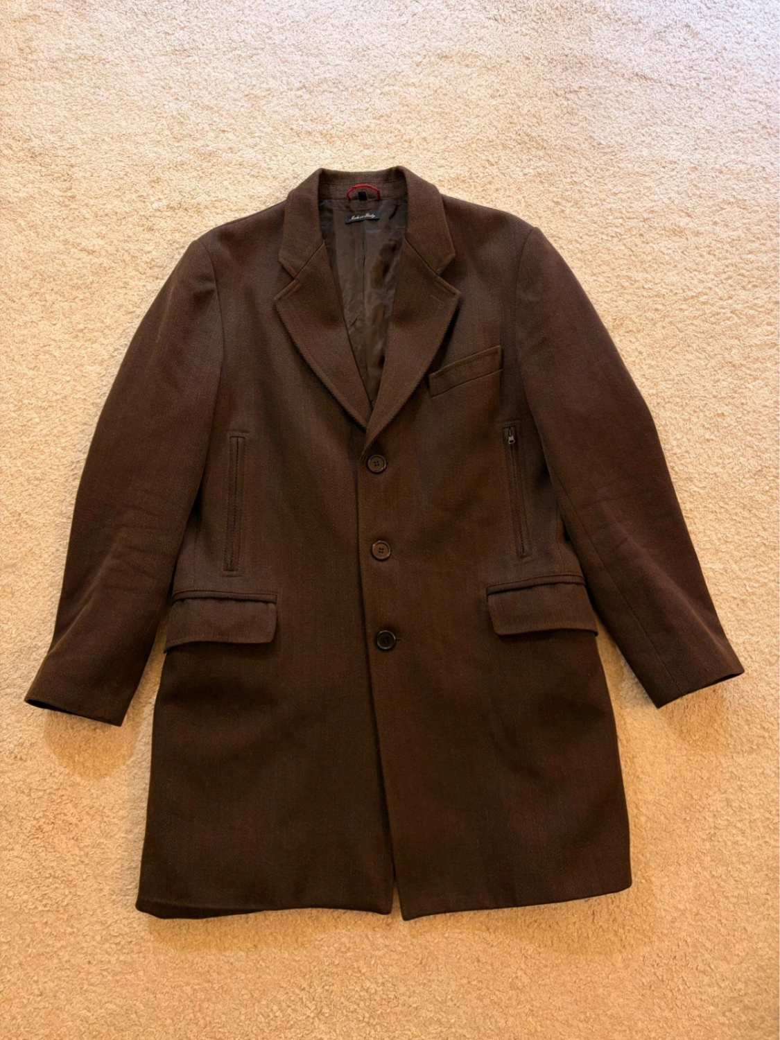 🍂🧥 Manteau Fay Marron Laine - Vintage Chic (Petit défaut)