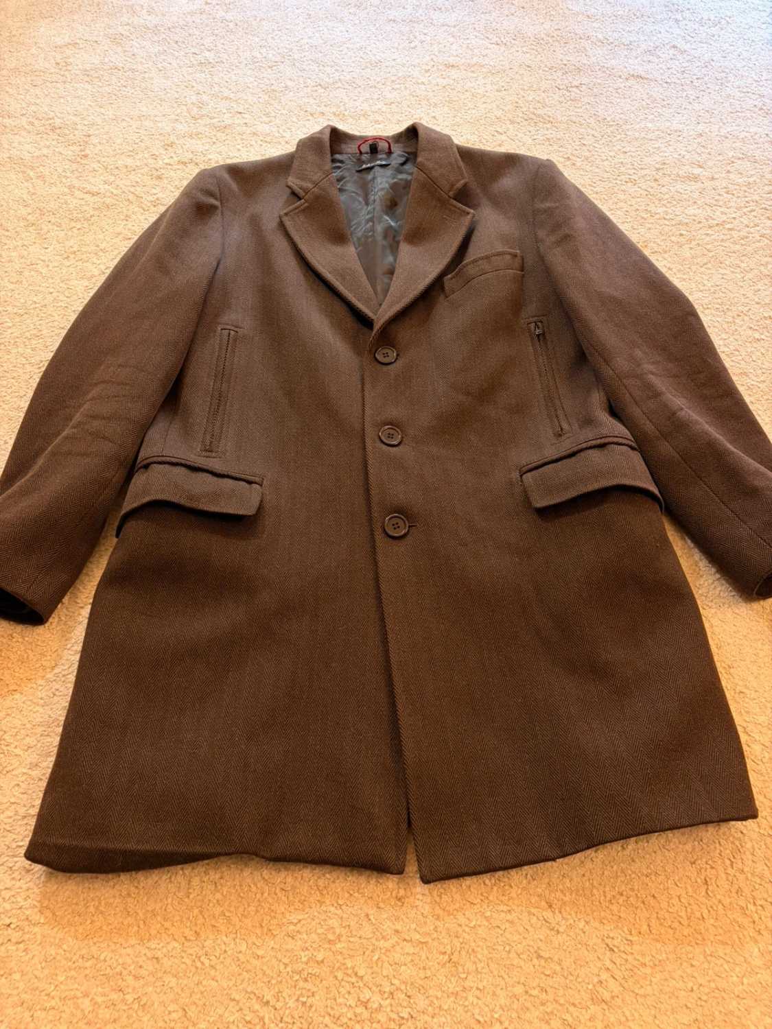 🍂🧥 Manteau Fay Marron Laine - Vintage Chic (Petit défaut)
