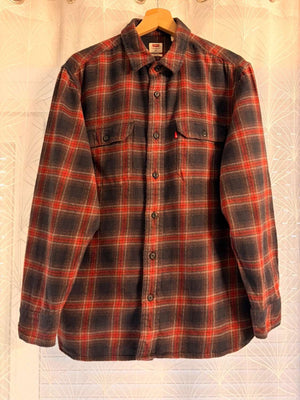 Chemise Levi's Femme Relaxed Fit - Carreaux Noir/Marron/Rouge/Blanc - Taille M