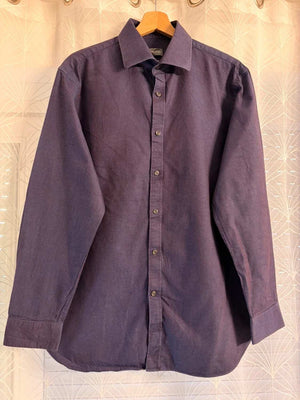 💜💙 Chemise Michael Kors Homme Slim Fit - Violet & Bleu Clair - Taille L