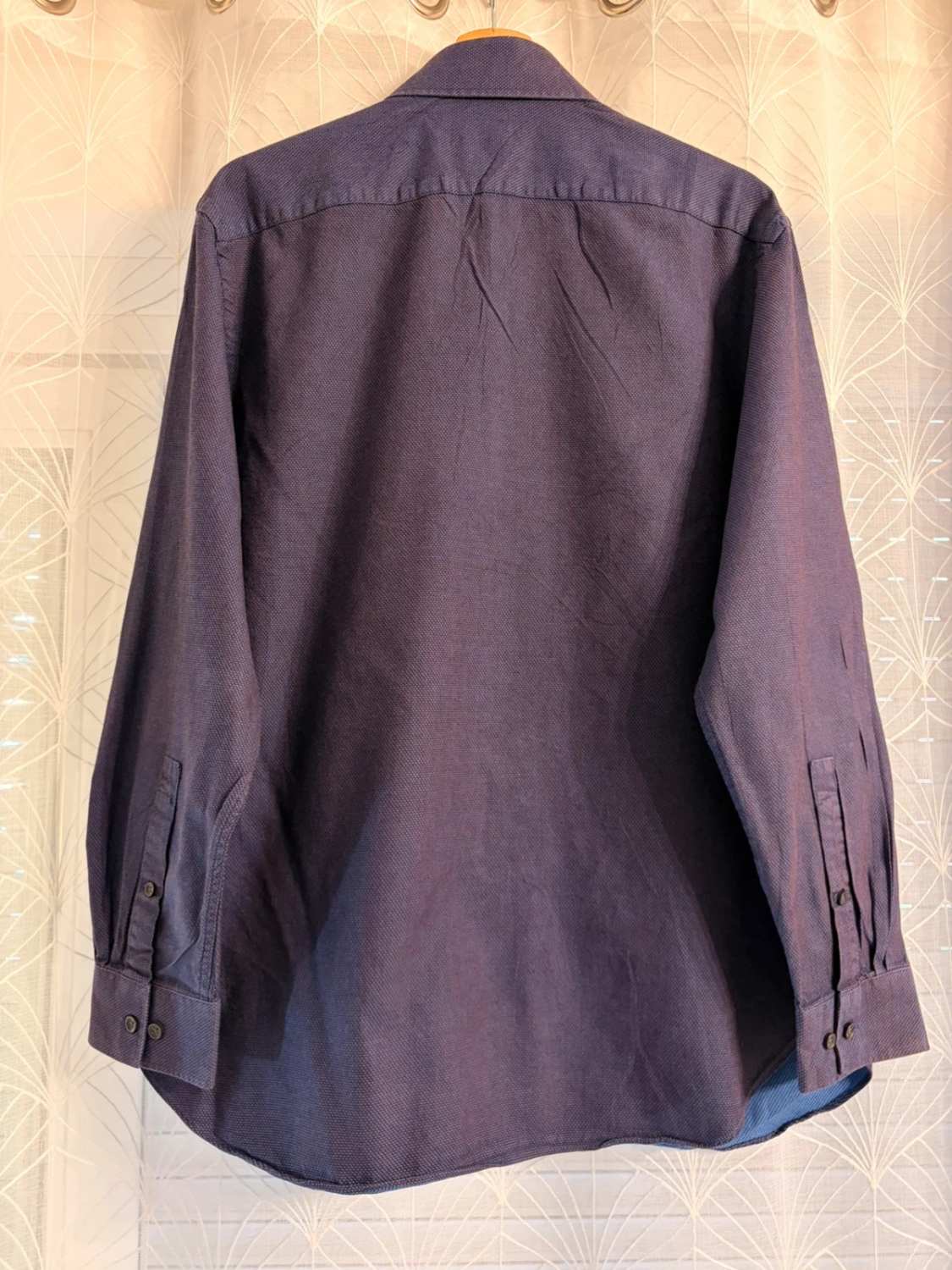 💜💙 Chemise Michael Kors Homme Slim Fit - Violet & Bleu Clair - Taille L
