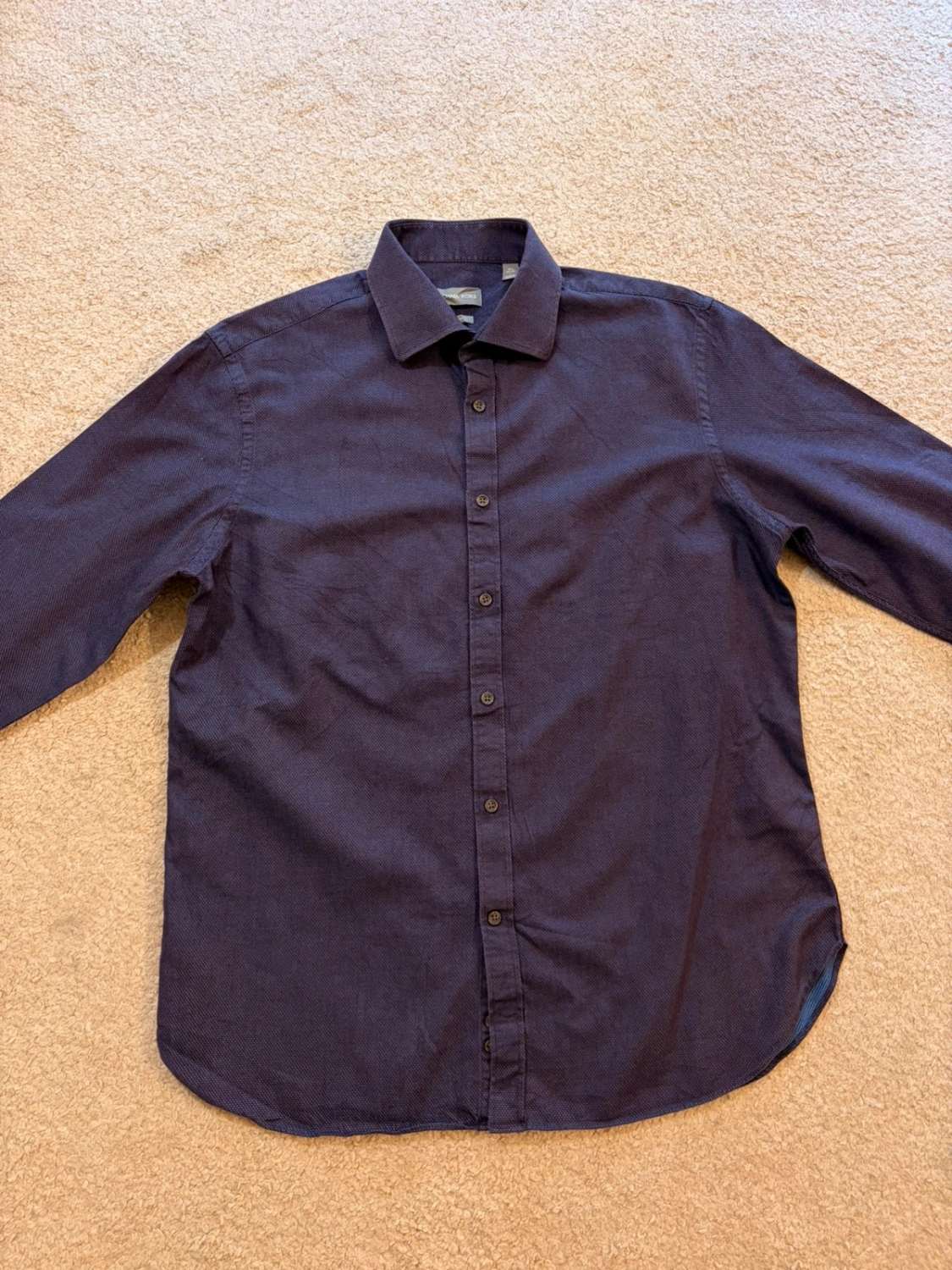 💜💙 Chemise Michael Kors Homme Slim Fit - Violet & Bleu Clair - Taille L