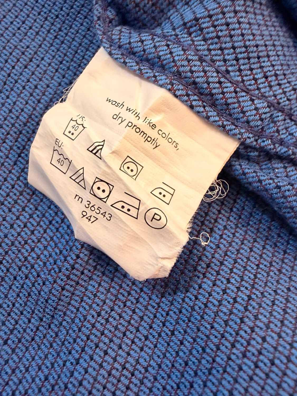 💜💙 Chemise Michael Kors Homme Slim Fit - Violet & Bleu Clair - Taille L
