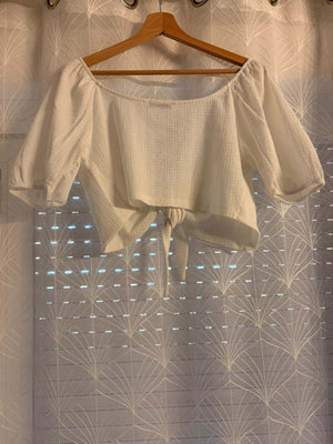 🤍 Top Zara - Blanc - Taille L