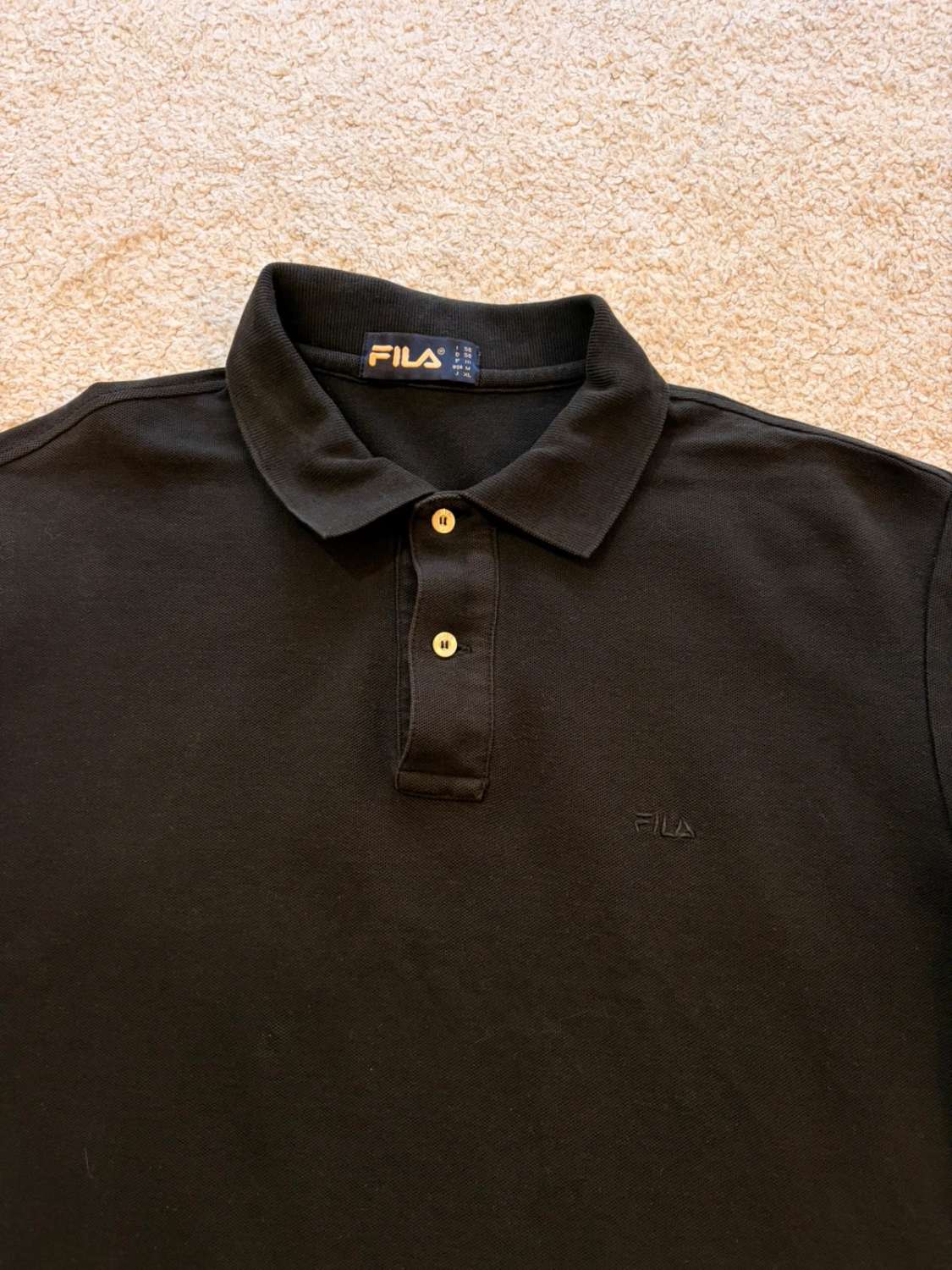🎾 Polo Fila Noir - Coupe Italienne & Sportive