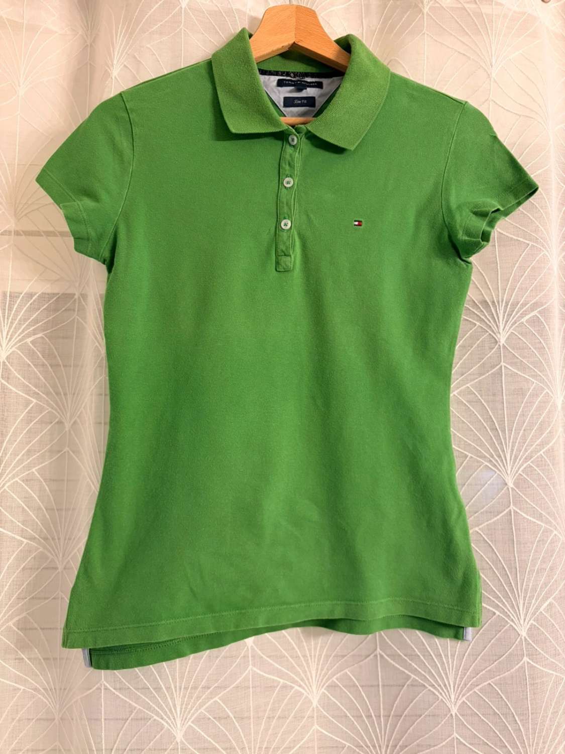 💚 Polo Tommy Hilfiger Femme Slim Fit - Vert - Taille S
