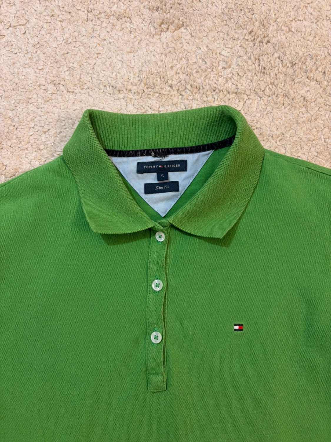 💚 Polo Tommy Hilfiger Femme Slim Fit - Vert - Taille S