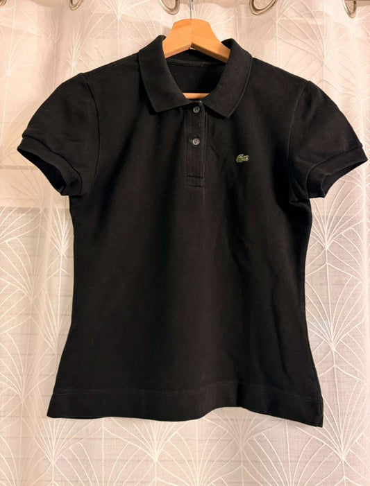 Polo Lacoste Femme - Noir - Taille S