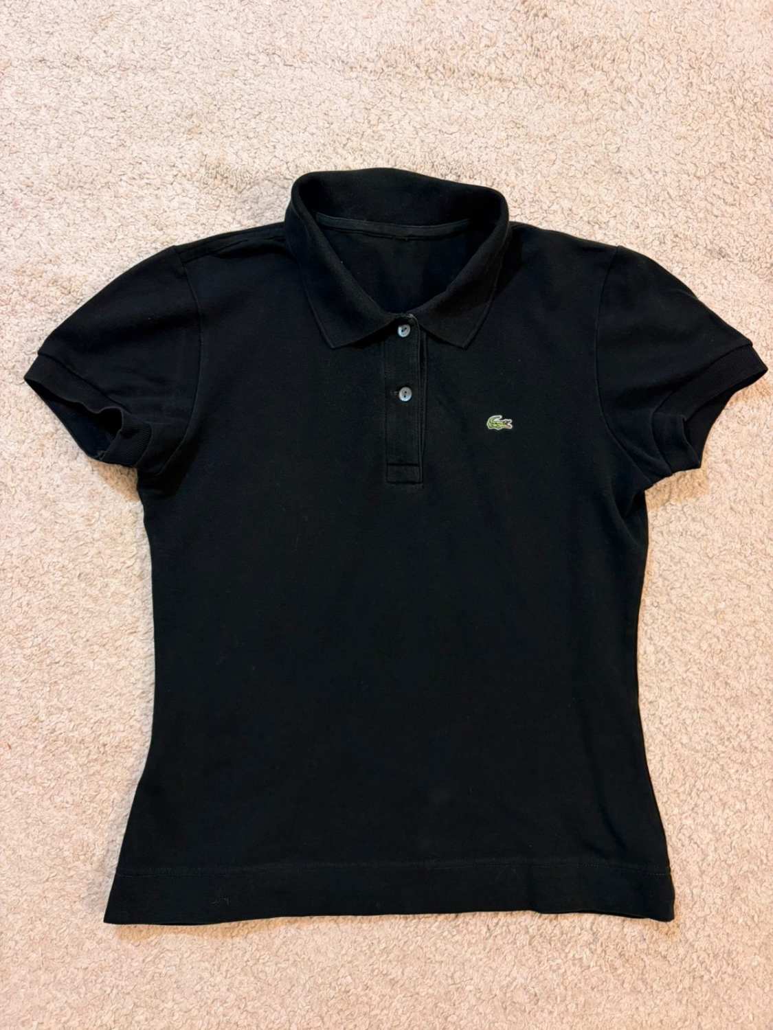 Polo Lacoste Femme - Noir - Taille S