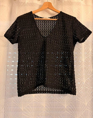 🖤👚 Blouse Zara Col V Transparente - Sophistiquée & Aérée