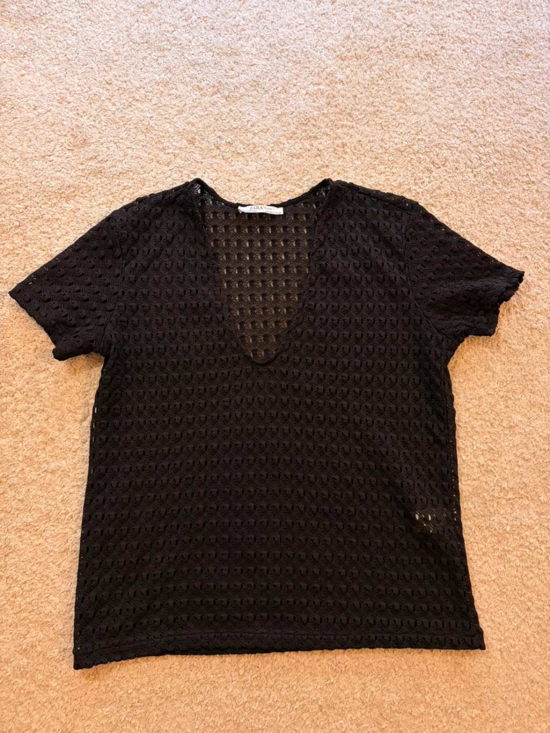 🖤👚 Blouse Zara Col V Transparente - Sophistiquée & Aérée