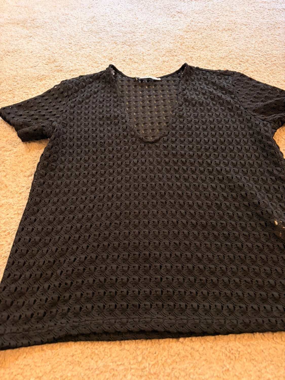 🖤👚 Blouse Zara Col V Transparente - Sophistiquée & Aérée
