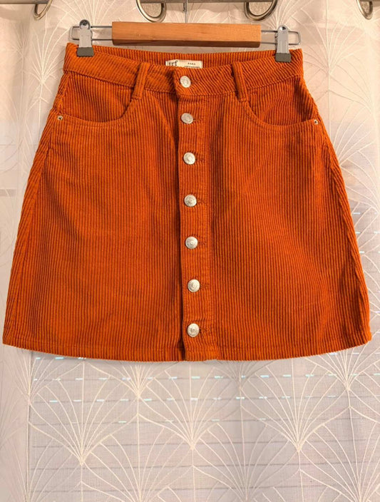 🧡 Jupe Zara Trafaluc - Orange - Taille XS