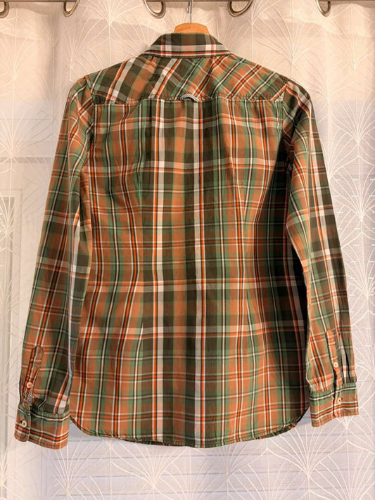 Chemise Tommy Hilfiger Femme Fitted Carreaux Kaki/Vert – Taille 36 (6 US) | Seconde Main