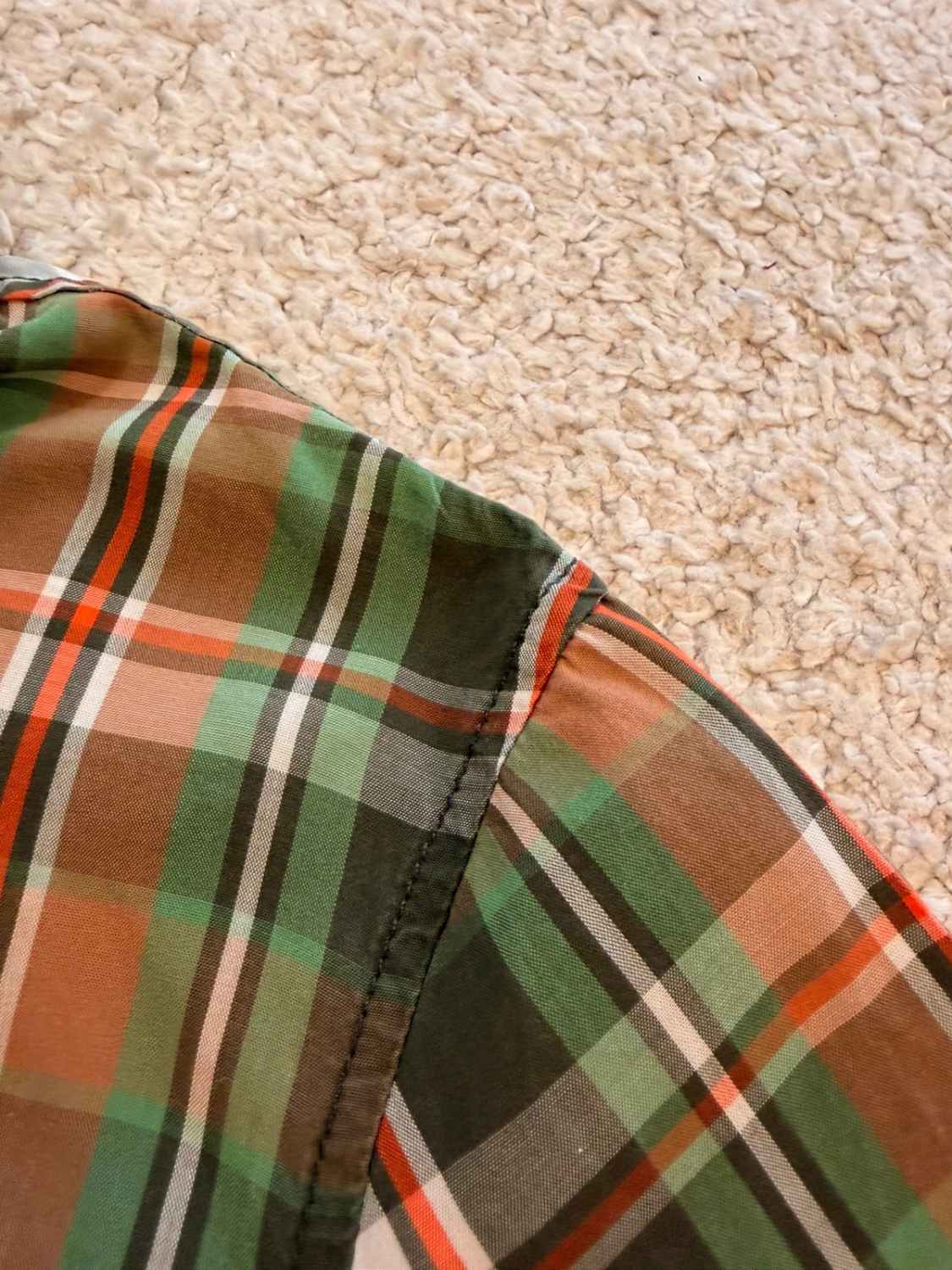 Chemise Tommy Hilfiger Femme Fitted - Carreaux Kaki/Marron/Vert/Rouge - Taille 6