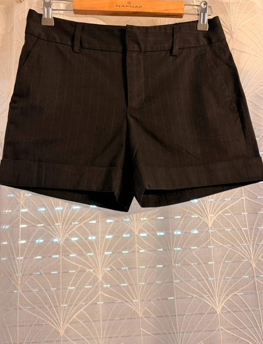 Short Chino Zara Basic - Rayures Noir & Gris - Taille XS