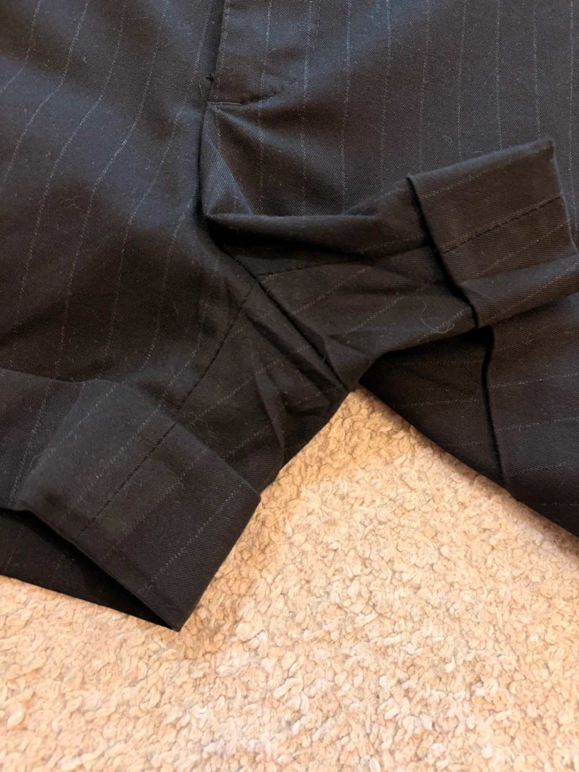 Short Chino Zara Basic - Rayures Noir & Gris - Taille XS
