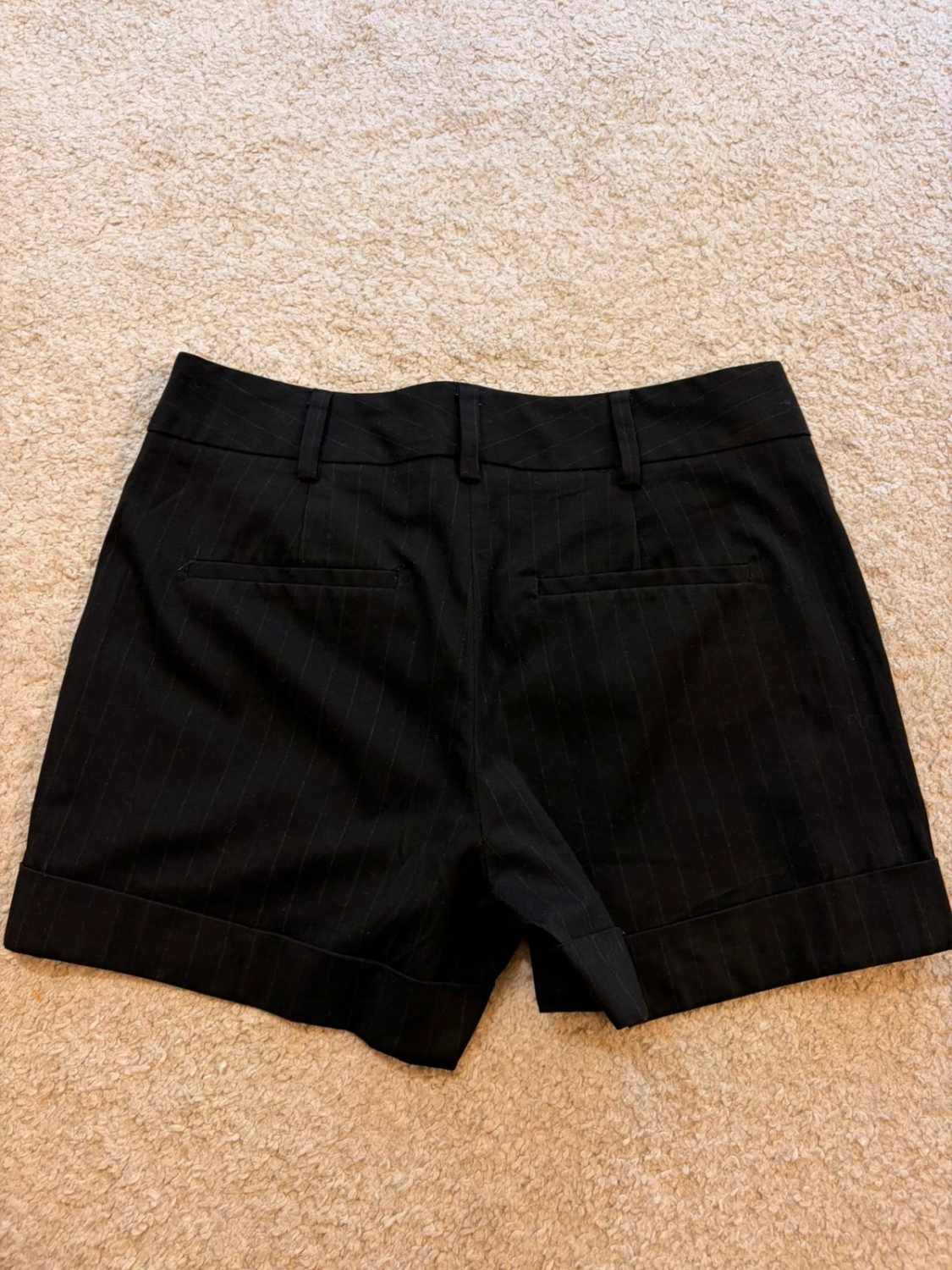 Short Chino Zara Basic - Rayures Noir & Gris - Taille XS