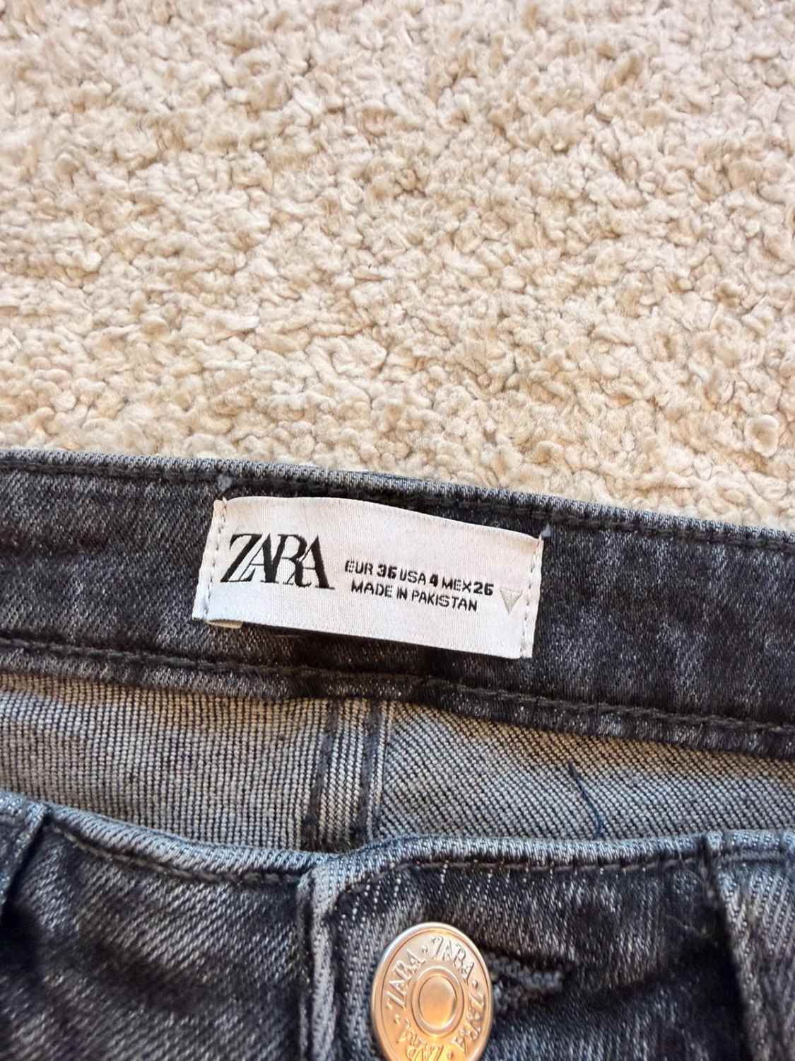 Jeans Zara Gris Foncé - Taille XS
