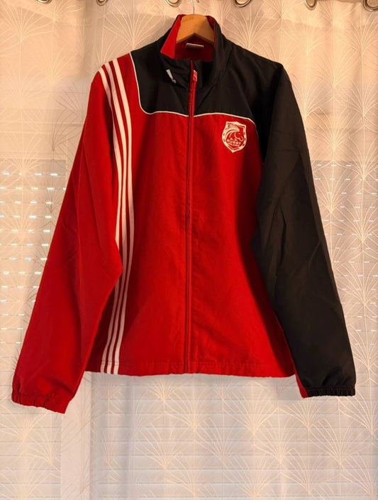 🏉🔴 Veste Adidas A.S. Rugby Milano Rouge/Noir - Esprit Sportif & Collector
