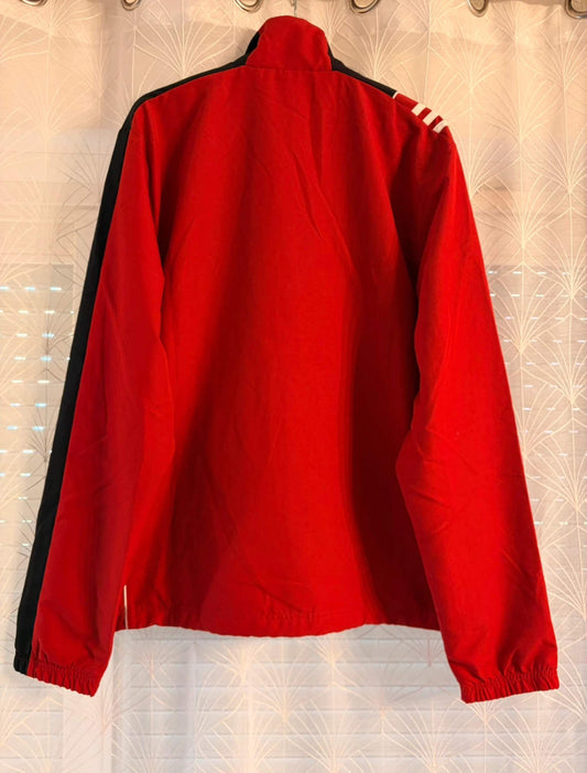 🏉🔴 Veste Adidas A.S. Rugby Milano Rouge/Noir - Esprit Sportif & Collector