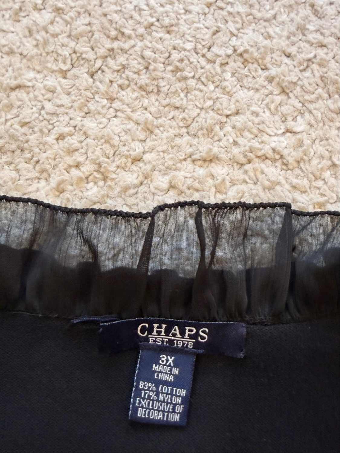 👚 Cardigan Chaps Pull Noir Col V - Élégance Décontractée