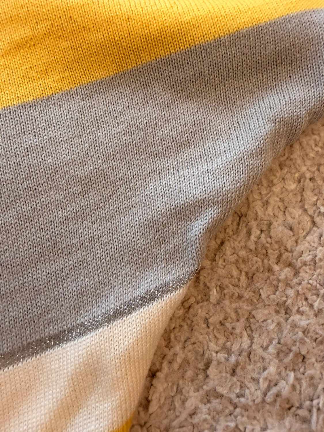 💛 Sweat Luisa Spagnoli à Rayures Gris/Jaune - Luxe Décontracté