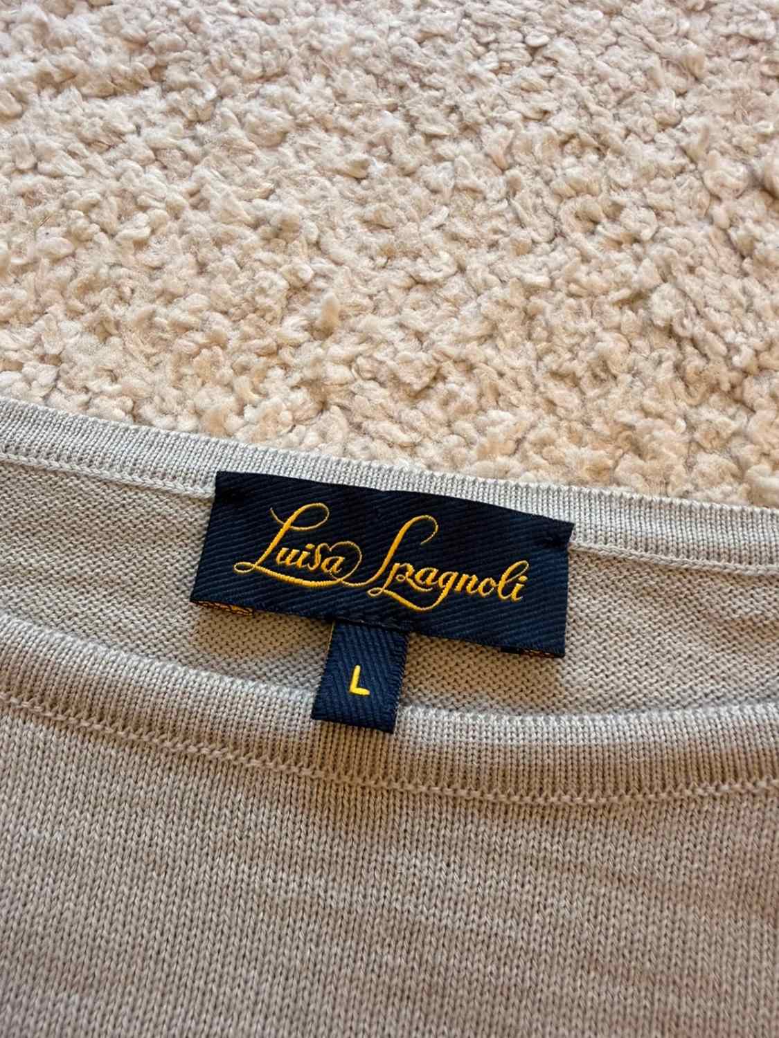 💛 Sweat Luisa Spagnoli à Rayures Gris/Jaune - Luxe Décontracté