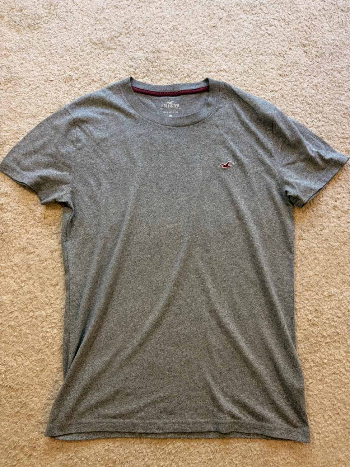 T-shirt Hollister Crew Neck Gris - Style Californien