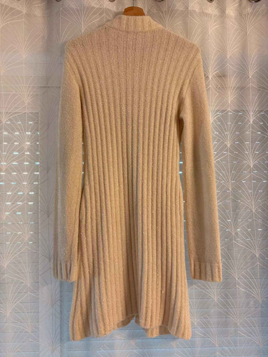 🤍🐑 Cardigan Laura Biagiotti Crème - Long & Luxueusement Doux