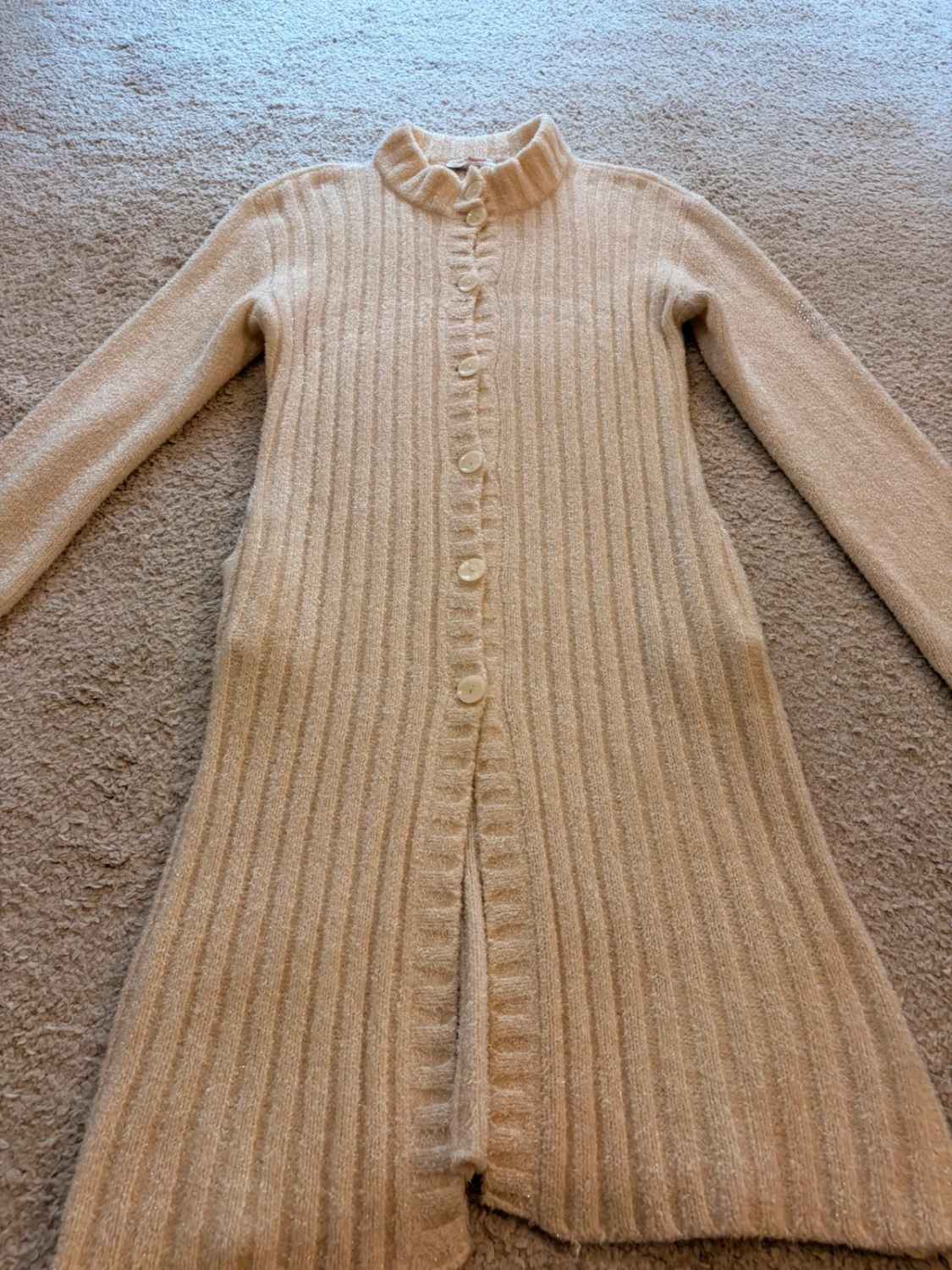🤍🐑 Cardigan Laura Biagiotti Crème - Long & Luxueusement Doux