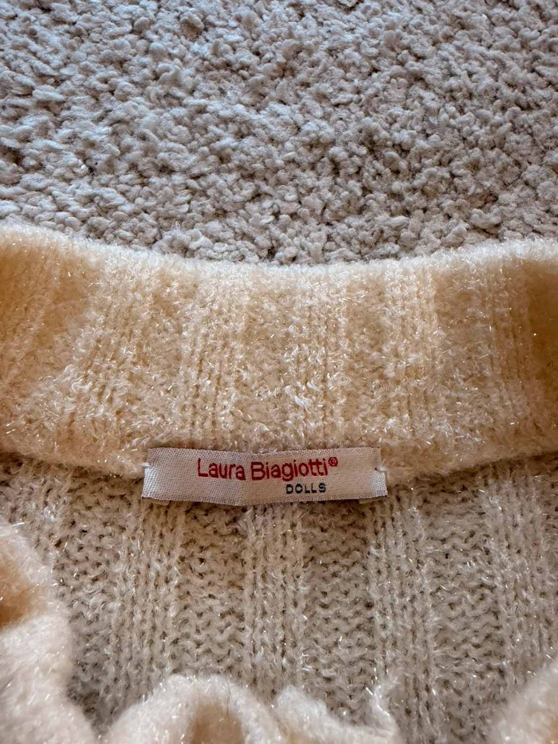 🤍🐑 Cardigan Laura Biagiotti Crème - Long & Luxueusement Doux